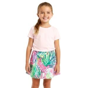 Lilly Pulitzer Adira Circle Skirt Girls 8/10 Skort Multi Scarlet Macaw Summer